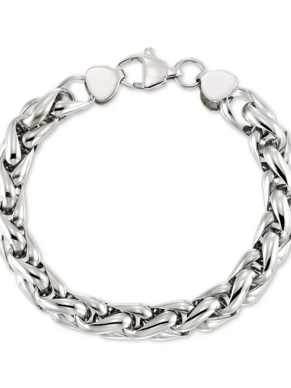 Legacy by Simone I. Smith Men's Oval Link Steel Bracelet 9 in